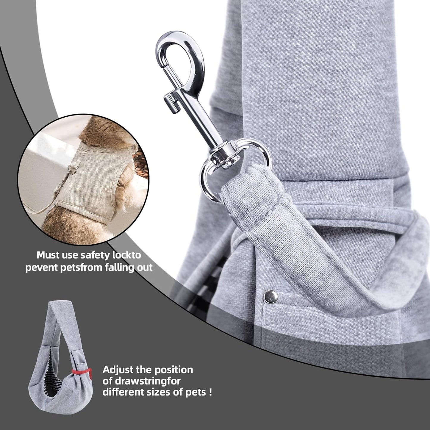 Safety sling Hand-Free Dog Sling Carrier