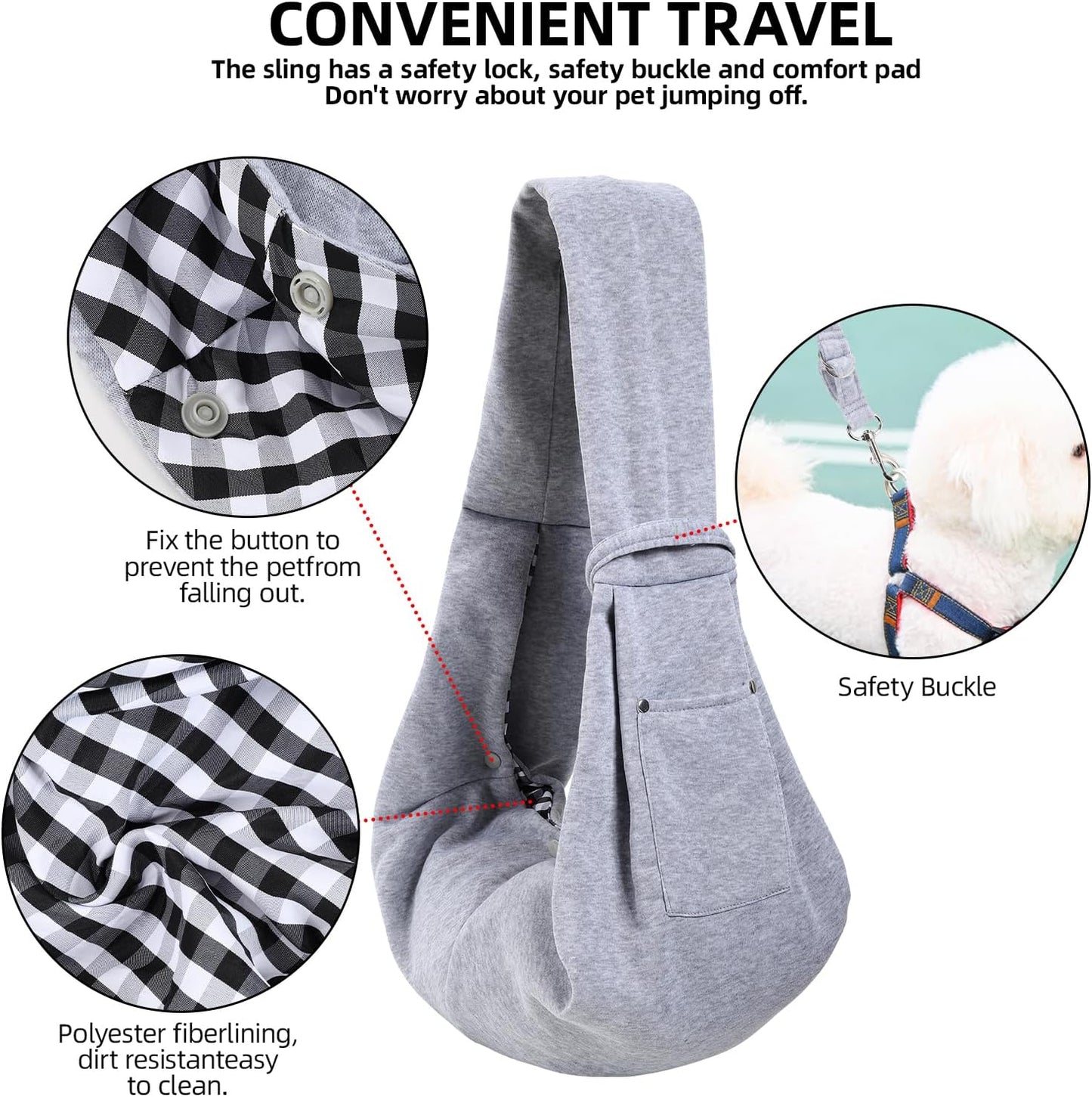 Safety sling Hand-Free Dog Sling Carrier