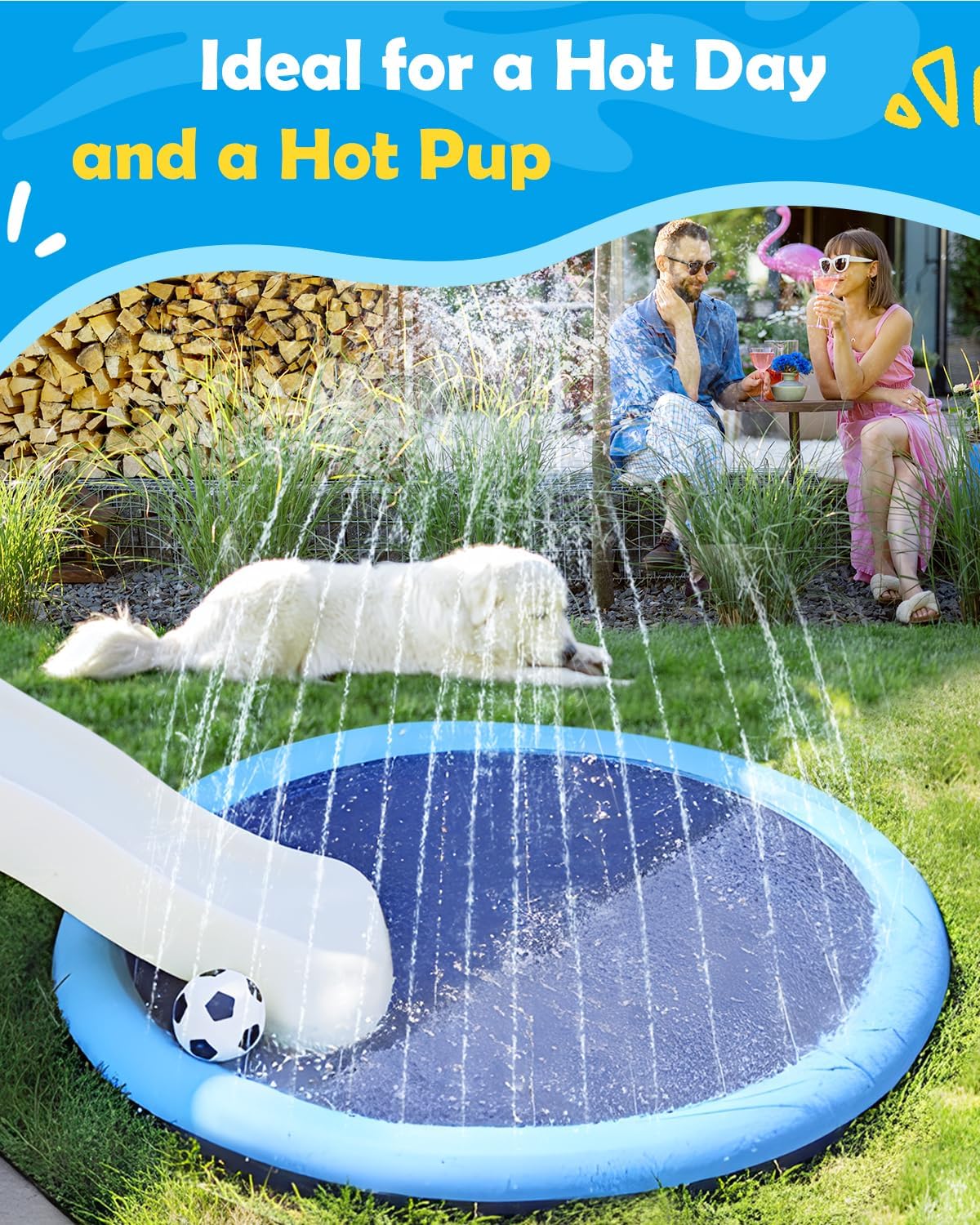 The Cool Pup Anti-Slip Dog Splash Pool